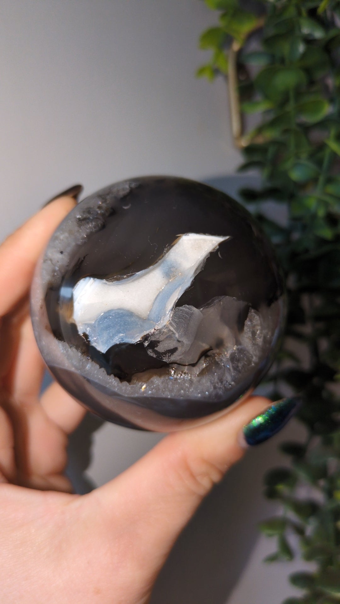 Volcano agate sphere ✨