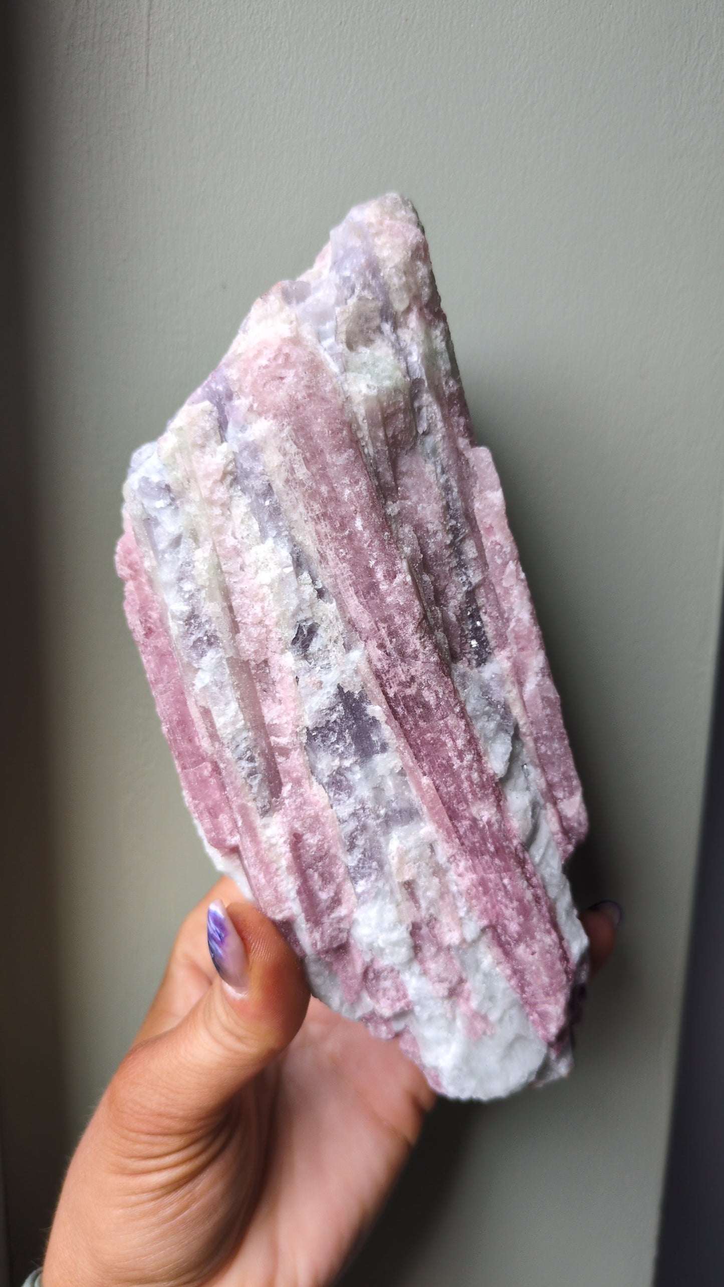 XL pink tourmaline & mica raw