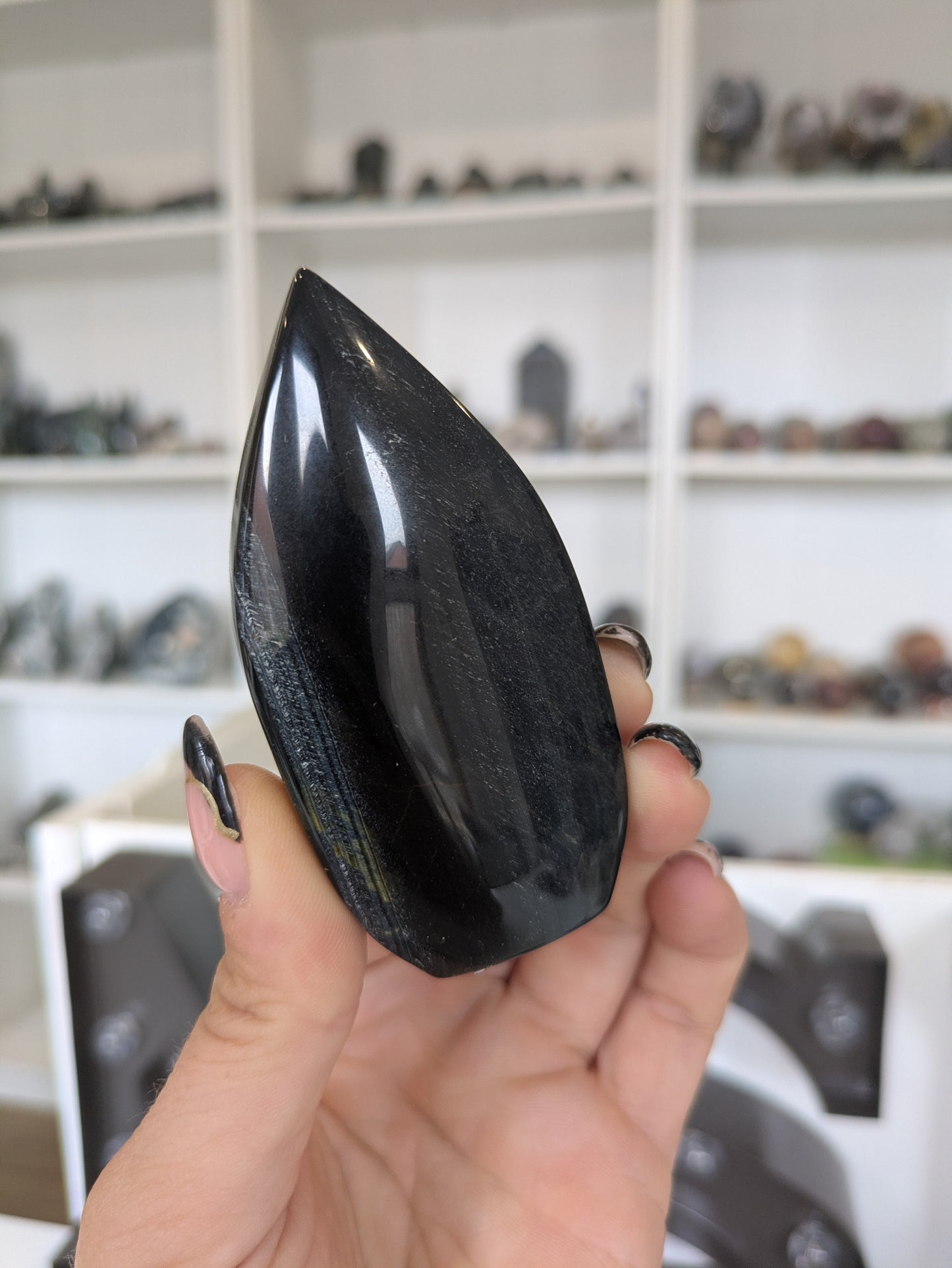 Blue tigers eye teardrop ✨