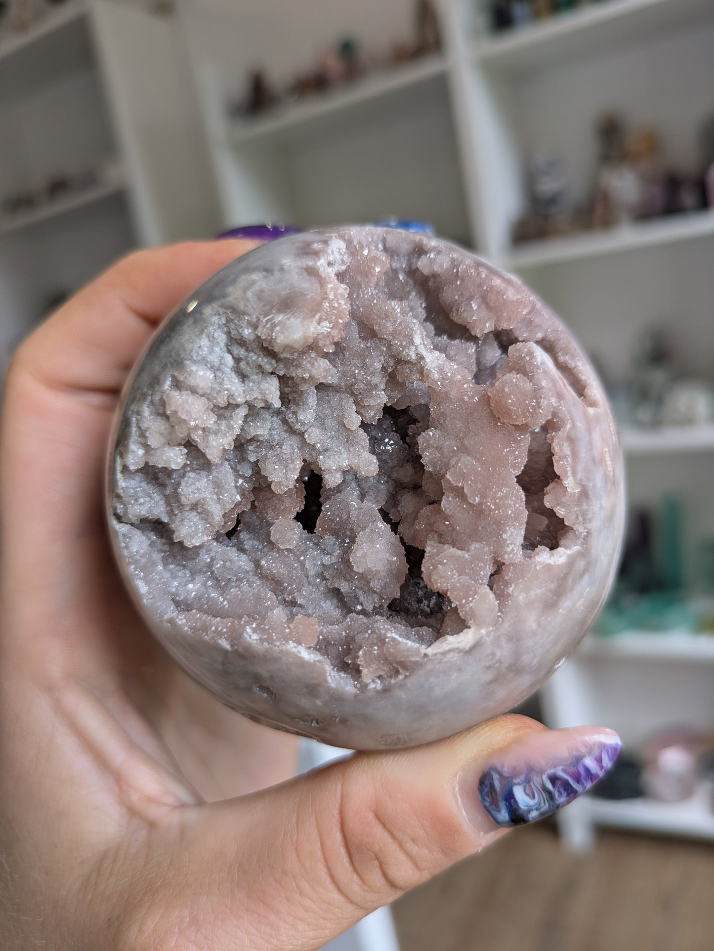 Druzy pink amethyst sphere ✨ B