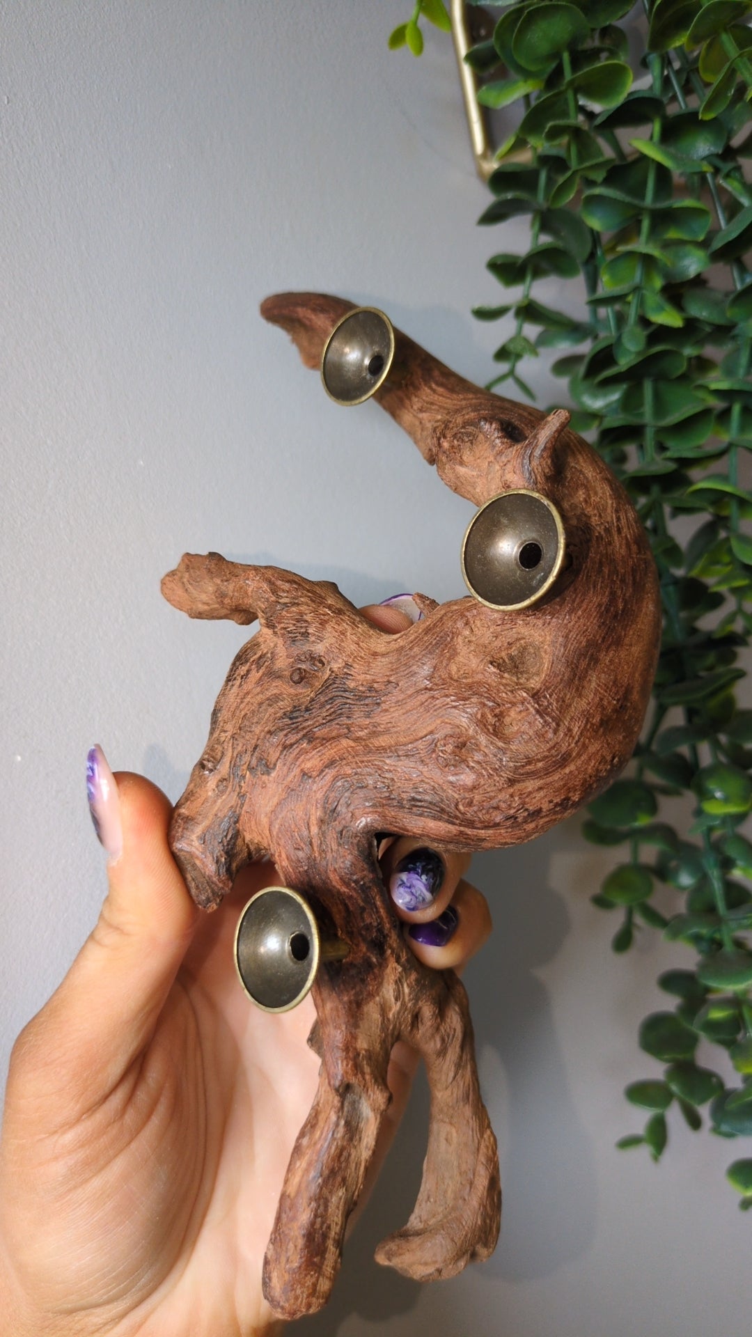 Three sphere holder - driftwood ✨