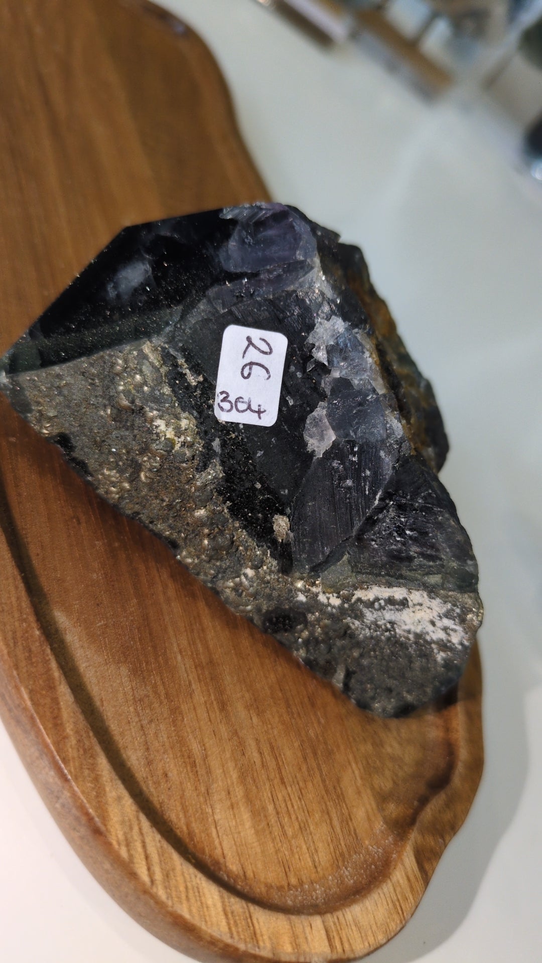 Half raw/ polished flourite and pyrite ✨