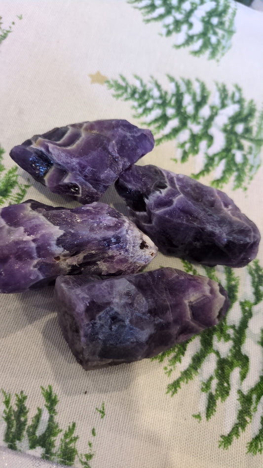 Raw Chevron amethyst