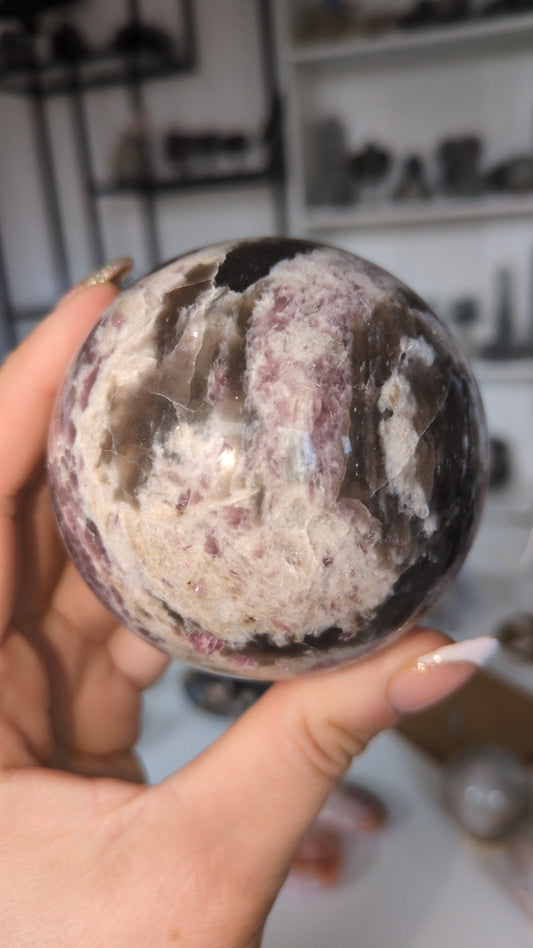 Pink tourmaline mixed sphere ✨