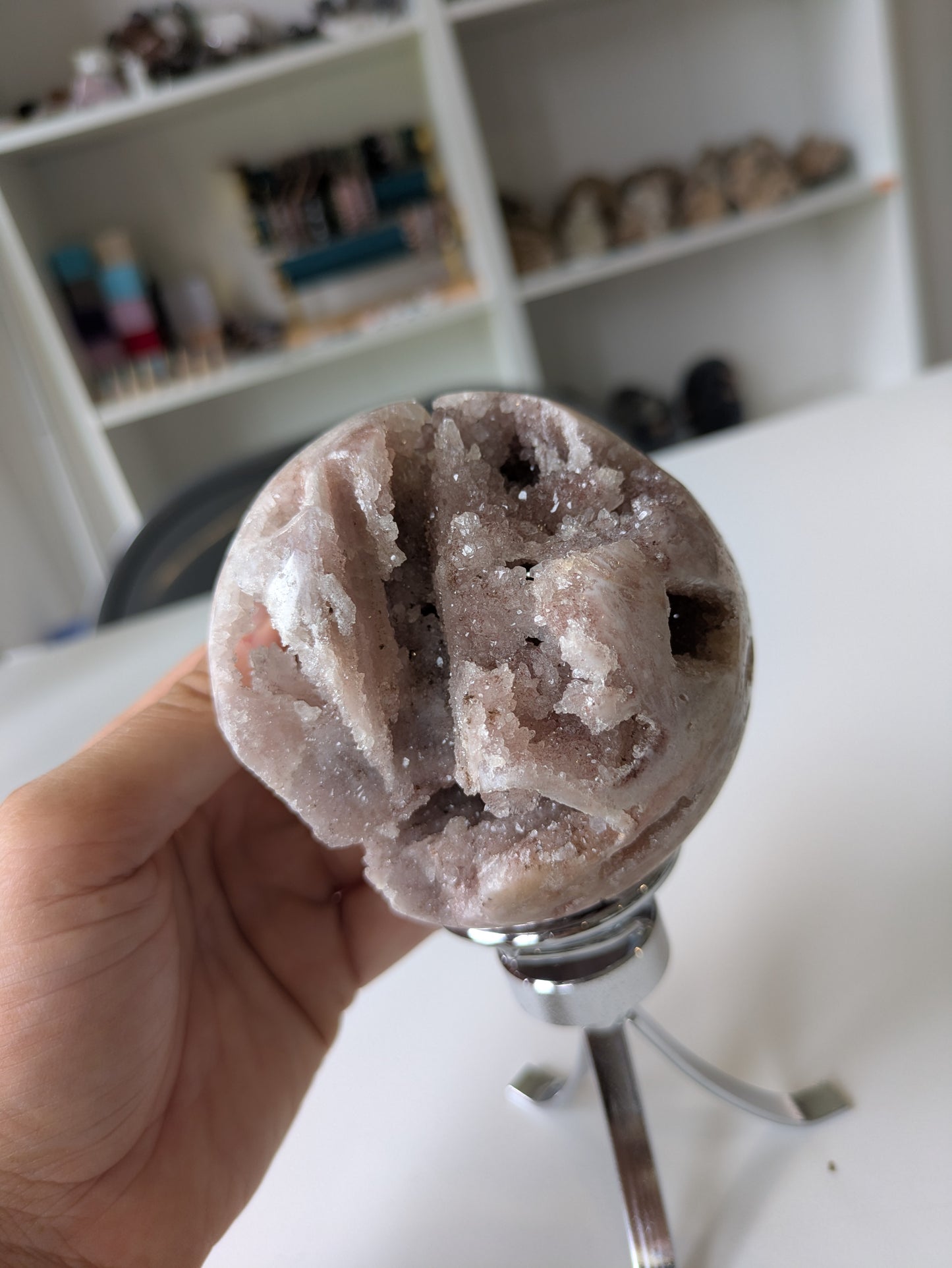 Druzy pink amethyst sphere ✨