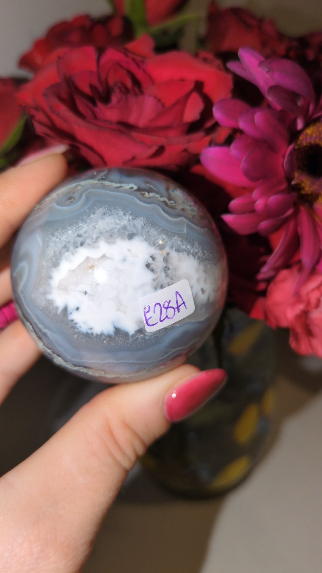 Moss agate sphere ✨ 2A