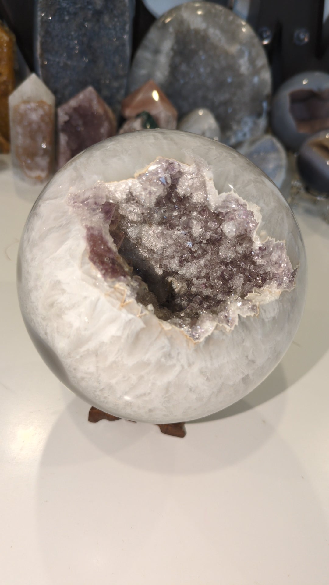 High quality sugar druzy agate& quartz sphere ✨