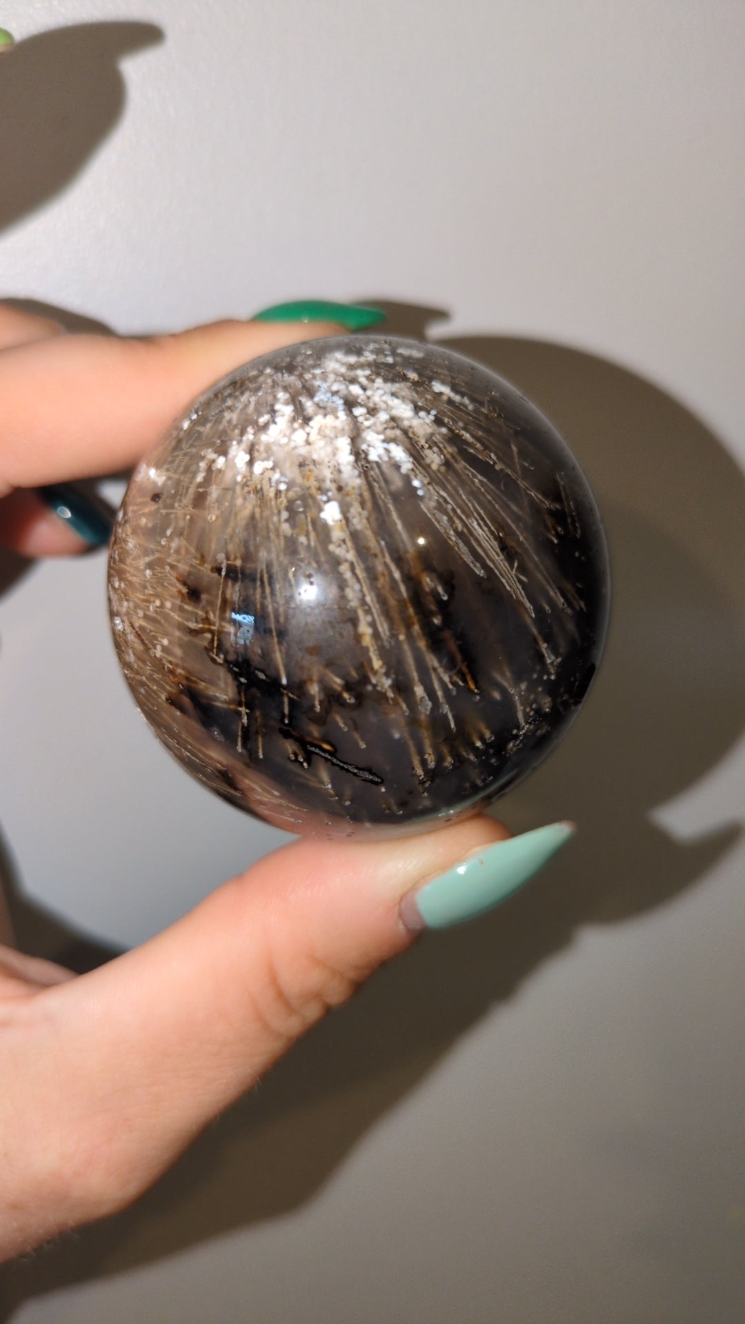 Sagenite agate sphere ✨ C