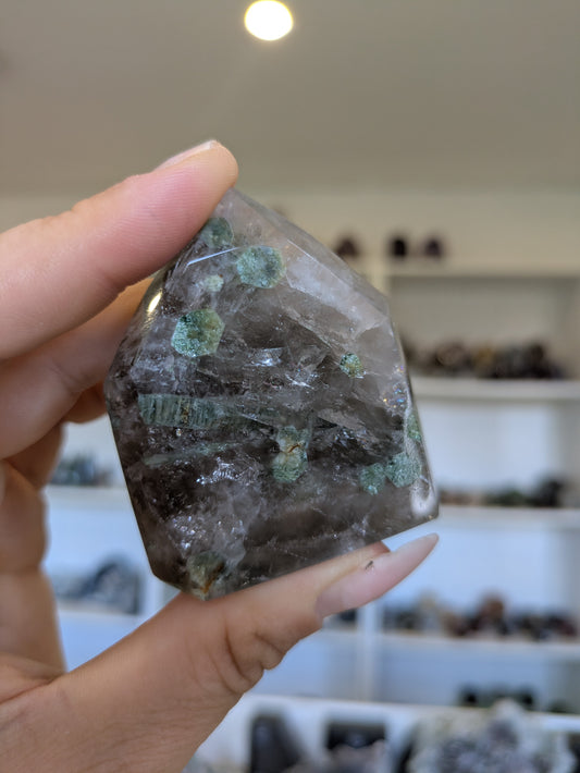 Smokey& green tourmaline tower ✨ C