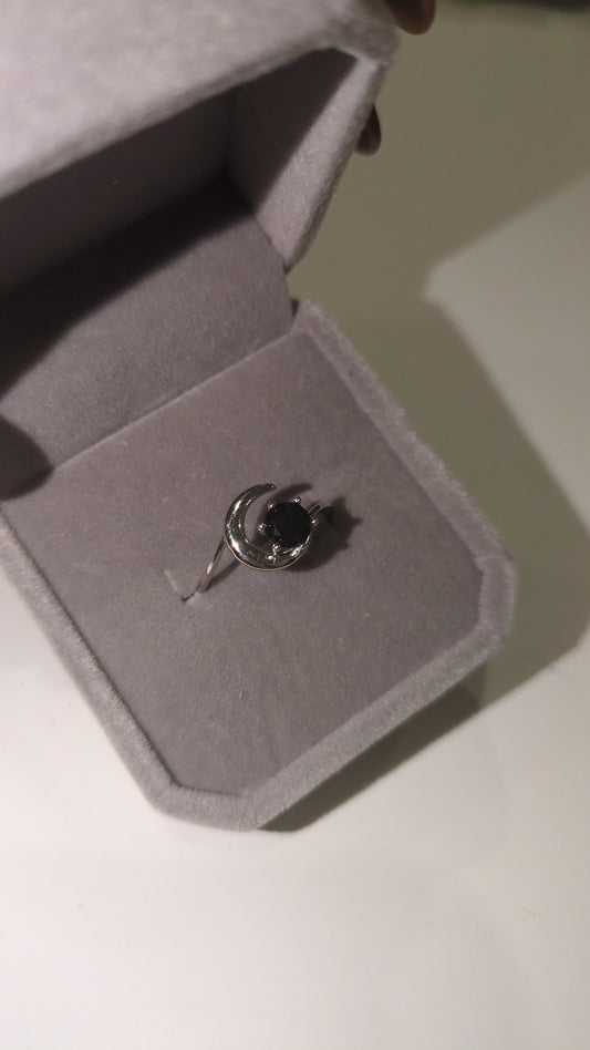 Black tourmaline 🌙 ring ✨