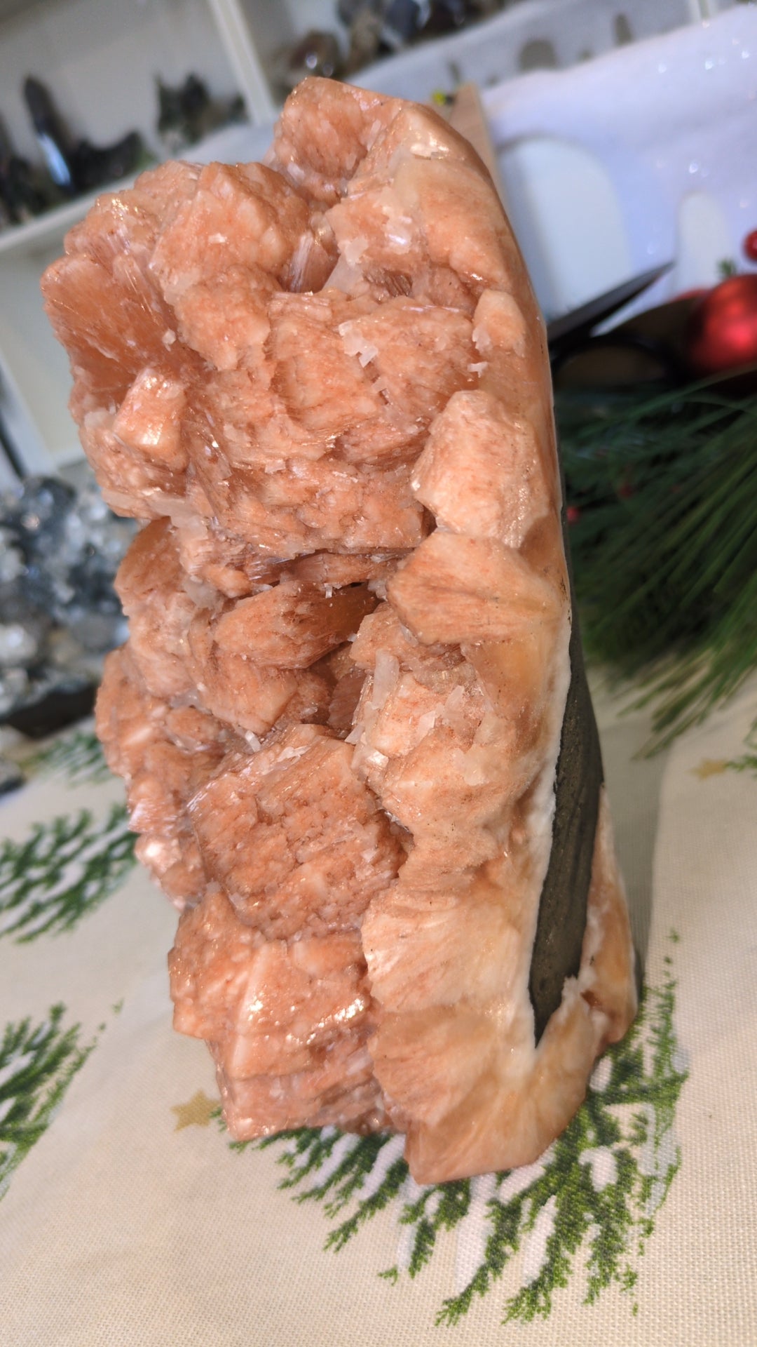 XL red Stilbite with peach Stilbite