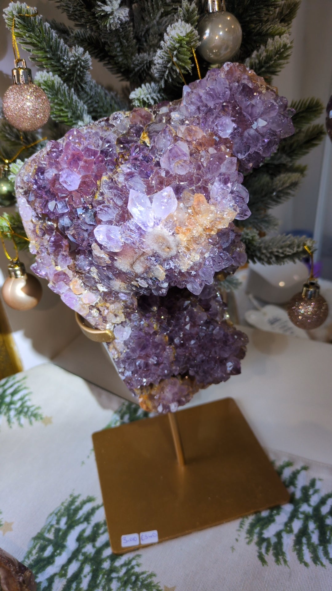 XL pink amethyst piece on stand ✨