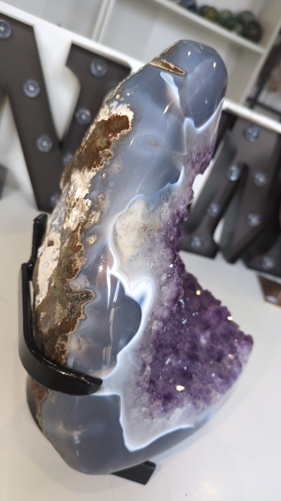 XL Amethyst and agate geode ✨