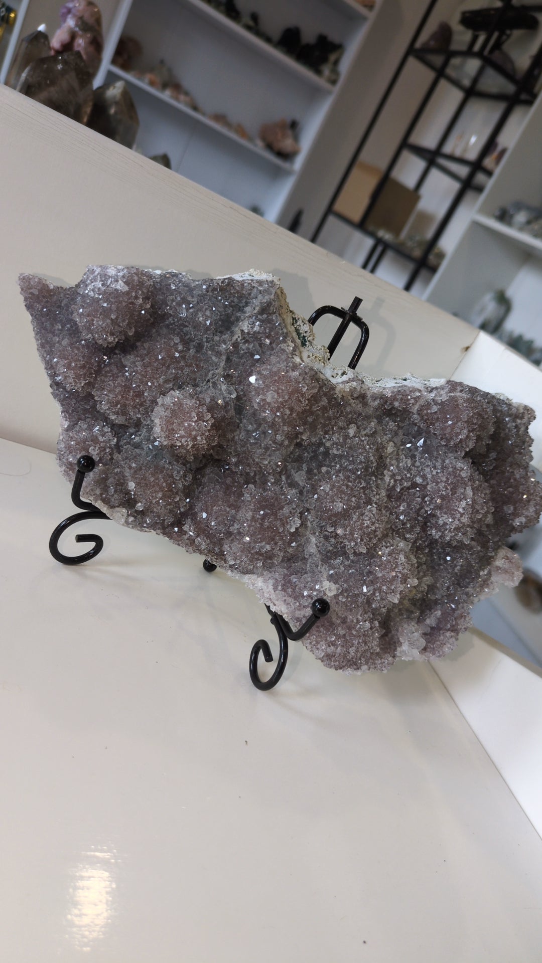 Raw Quartz slab with purple and pink jasper ✨