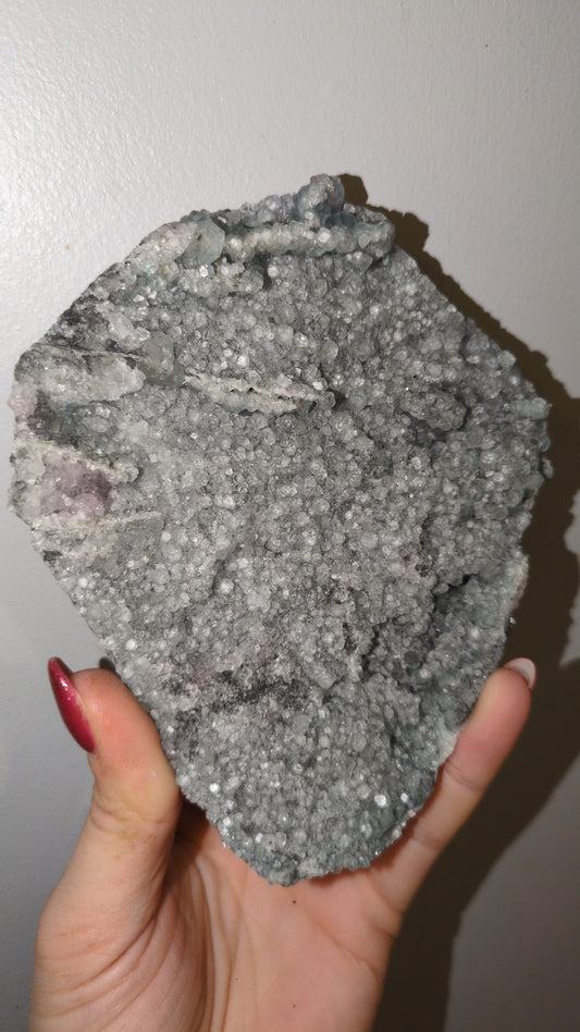 Morandi green flourite on chalcedony ✨B