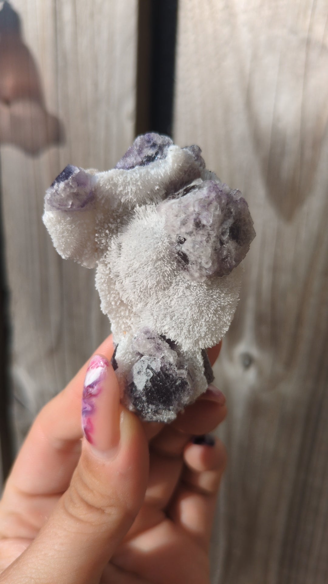 Raw flourite with Mordenite ✨
