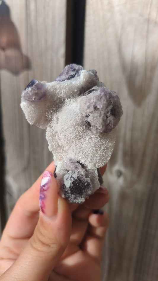 Raw flourite with Mordenite ✨