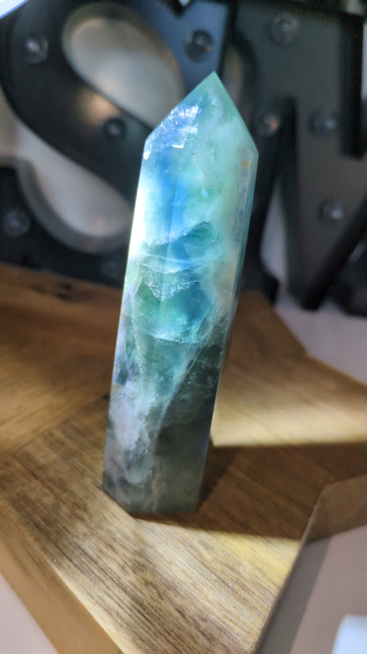 Blue and green flourite tower ✨A