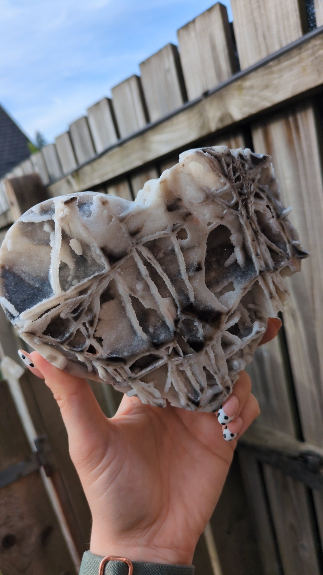 Druzy chalcedony XXL heart ❤️