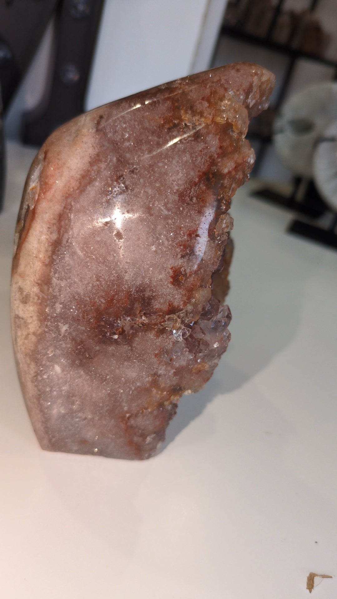 High quality pink amethyst druzy cutbase ✨