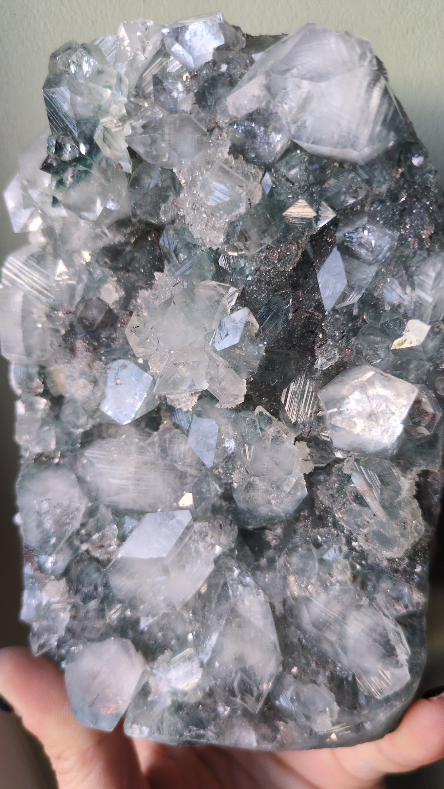 Apophyllite on Green Chalcedony ✨ G