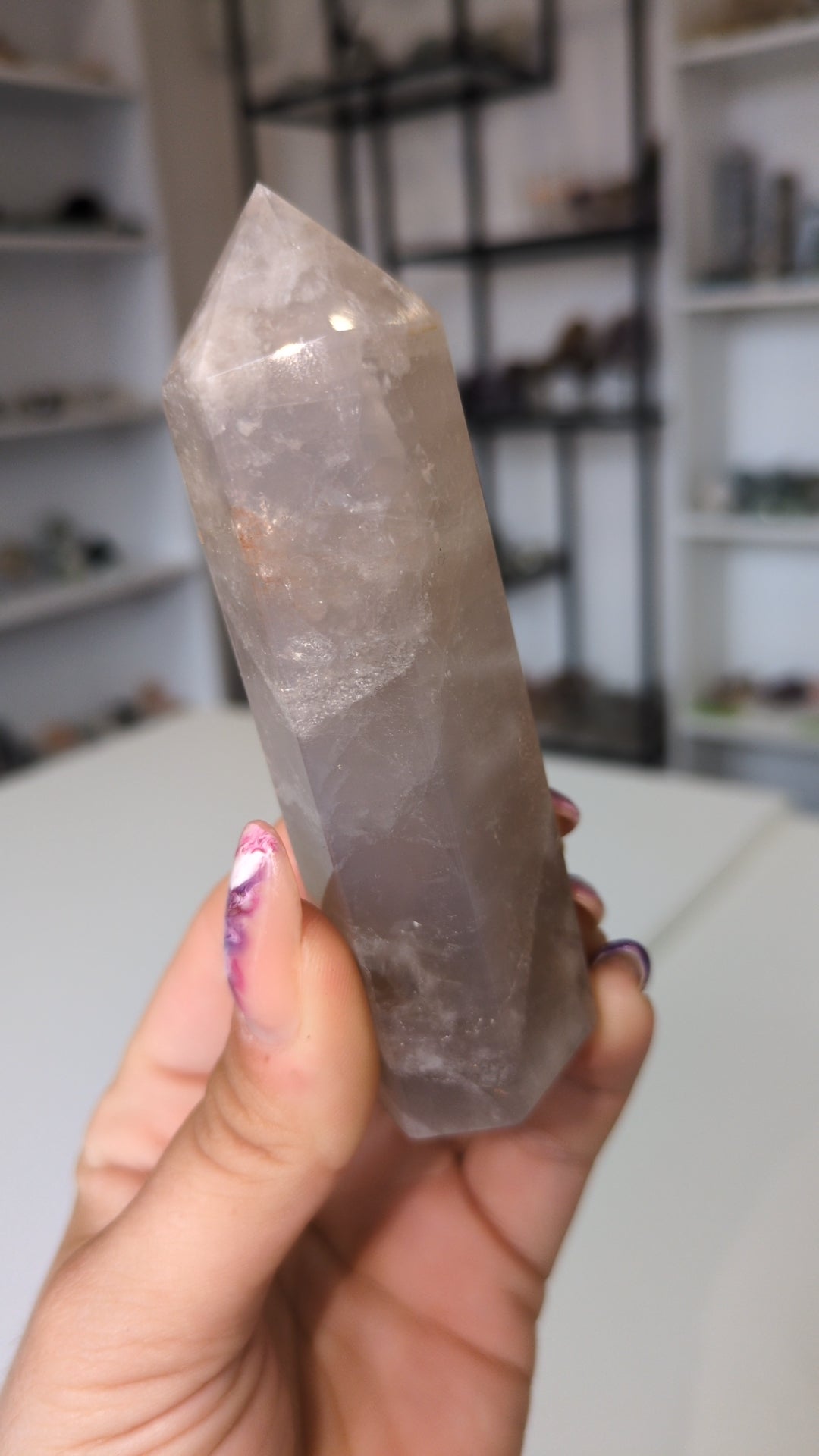 Blue rose quartz tower ✨