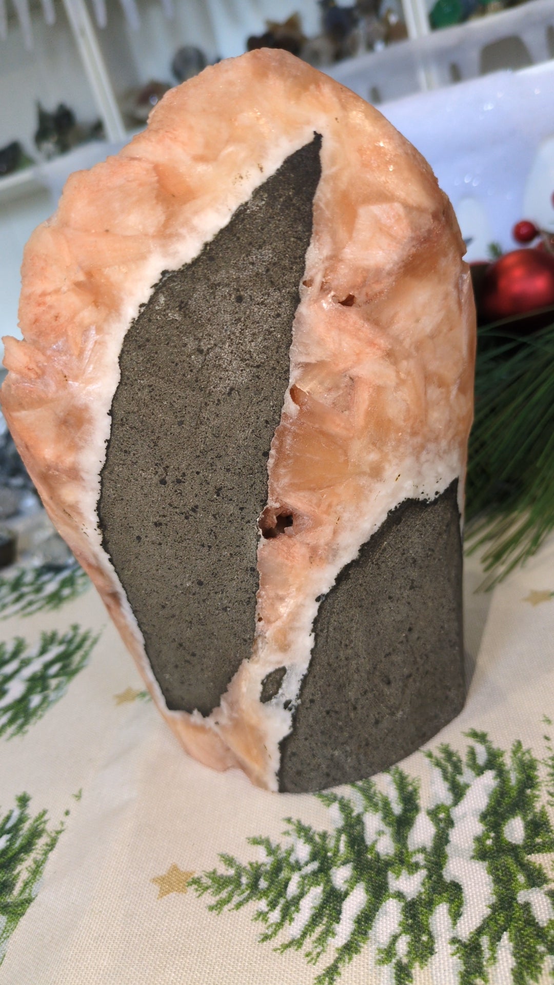 XL red Stilbite with peach Stilbite