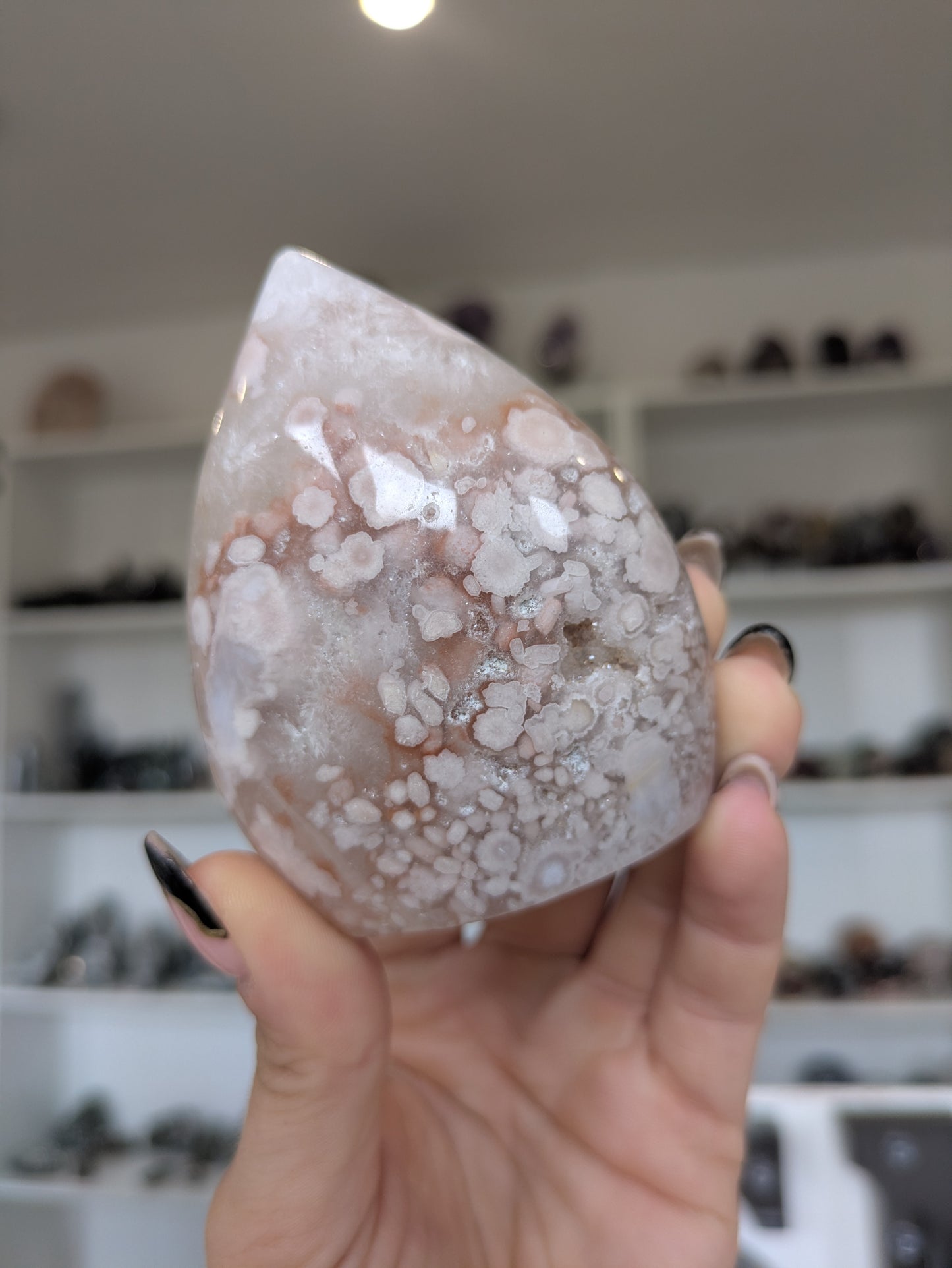Pink amethyst X flower agate