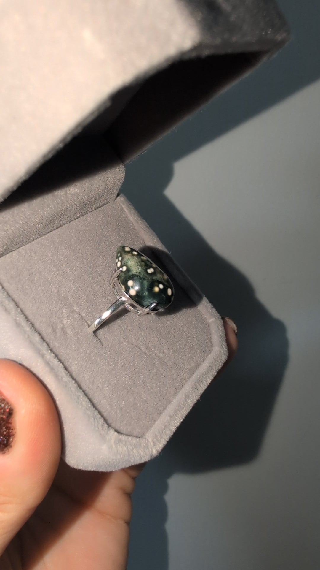 Green jasper ring ✨