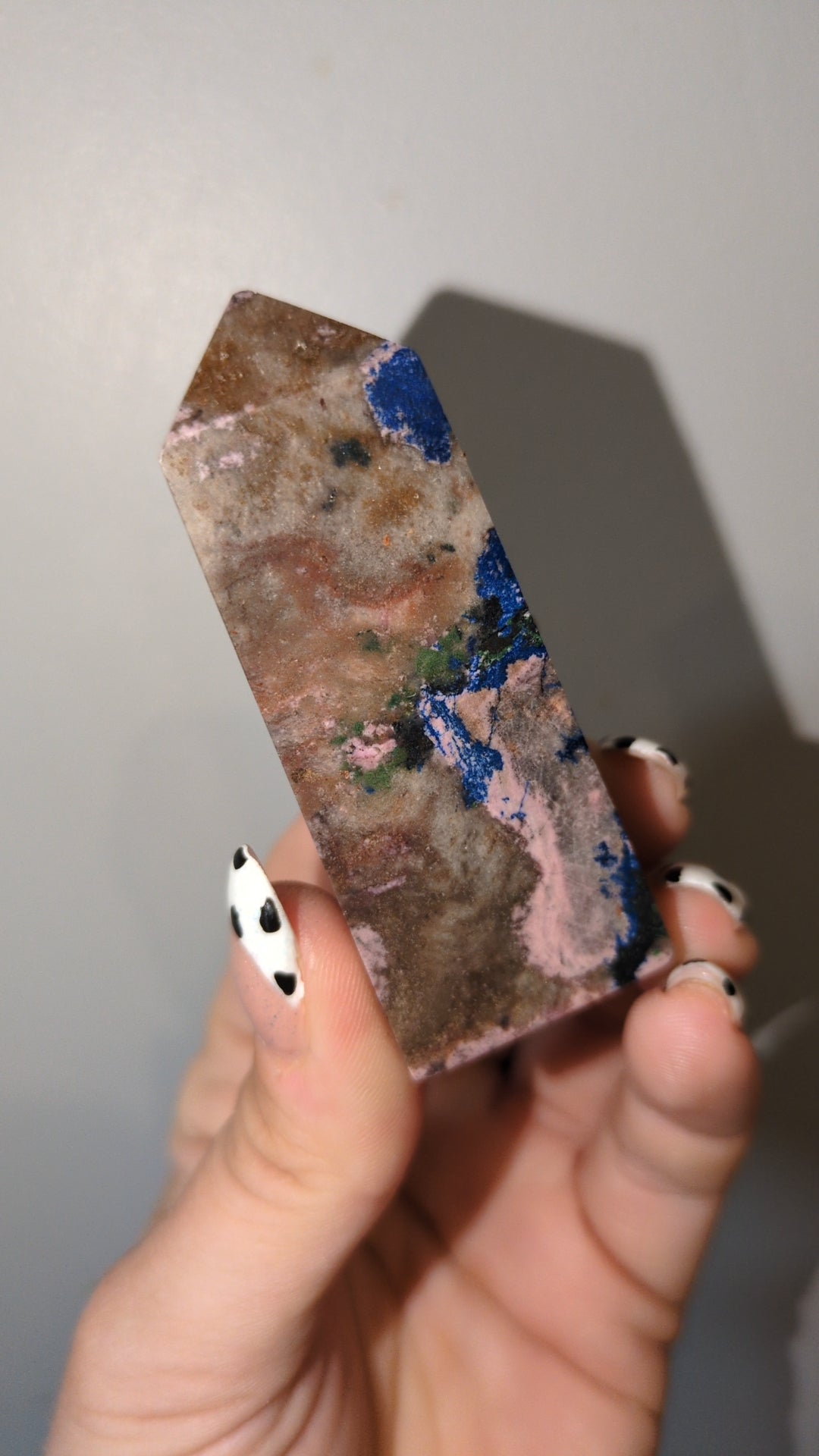 Cobaltoan calcite with azurite ✨A