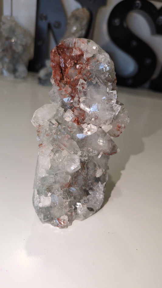 Diamond Apophyllite with hematite ✨ C