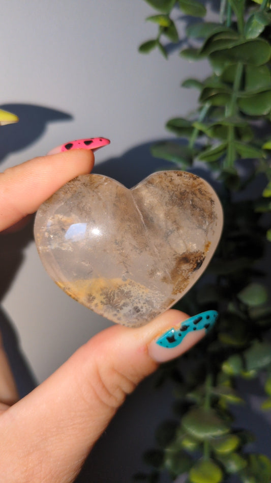 Dentrite, golden healer X rose quartz heart ❤️