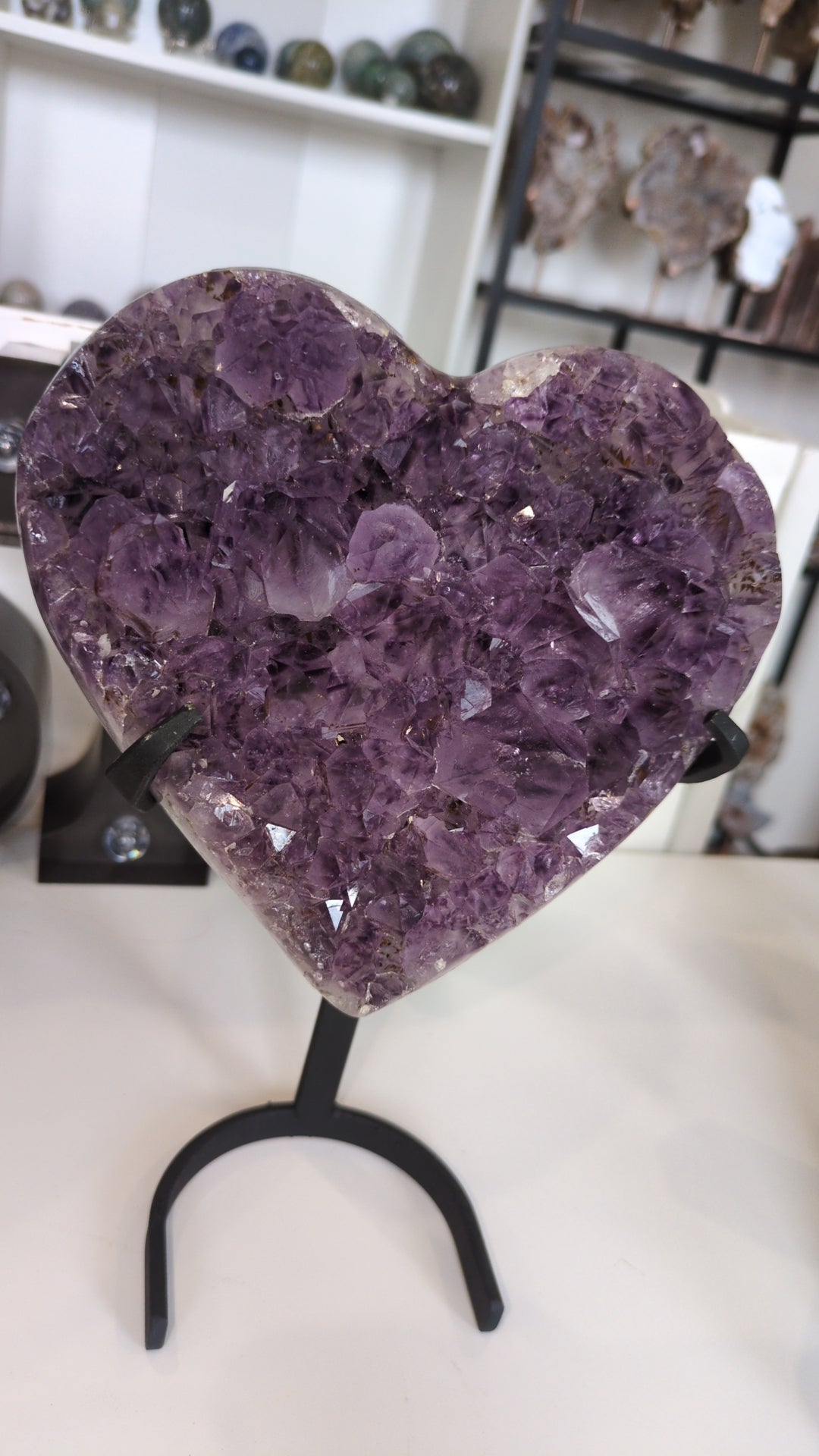 XL Amethyst cluster heart ✨