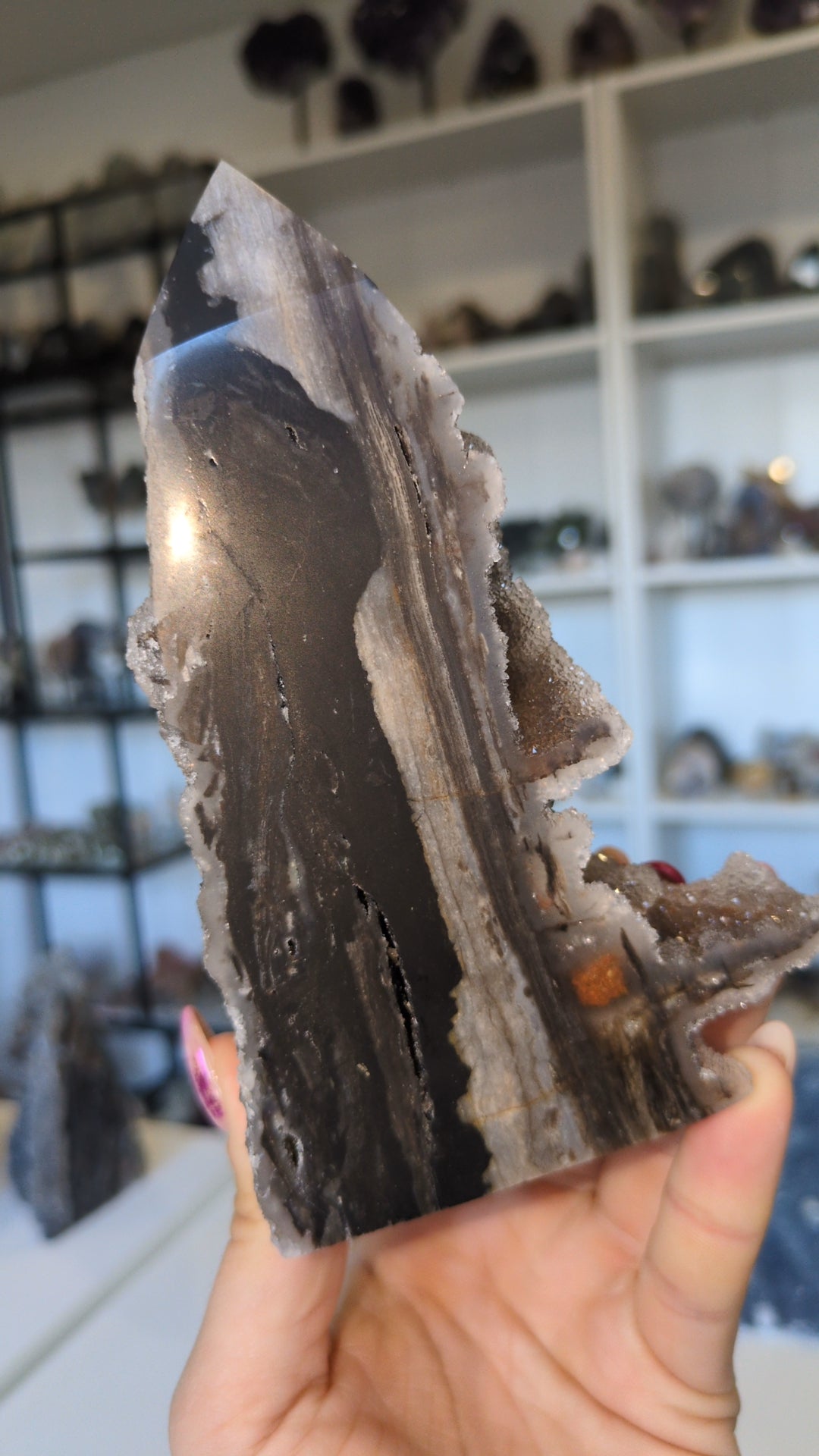 Black and grey chalcedony tower ✨ B