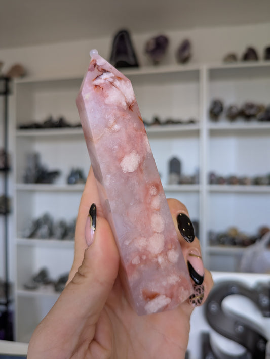Carnelian X flower agate tower ✨