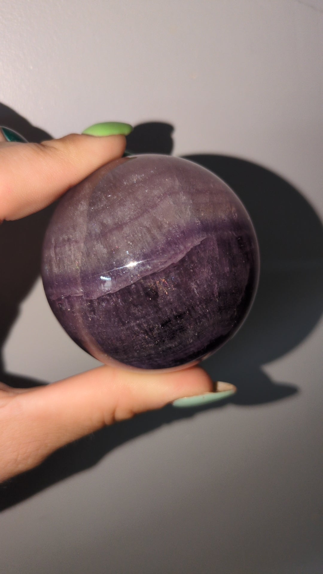 Purple silk flourite sphere ✨