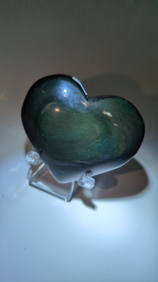 Rainbow obsidian small heart ❤️