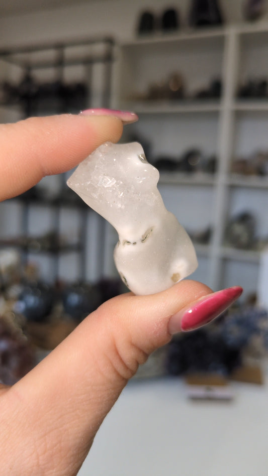 Moss agate mini body carving ✨