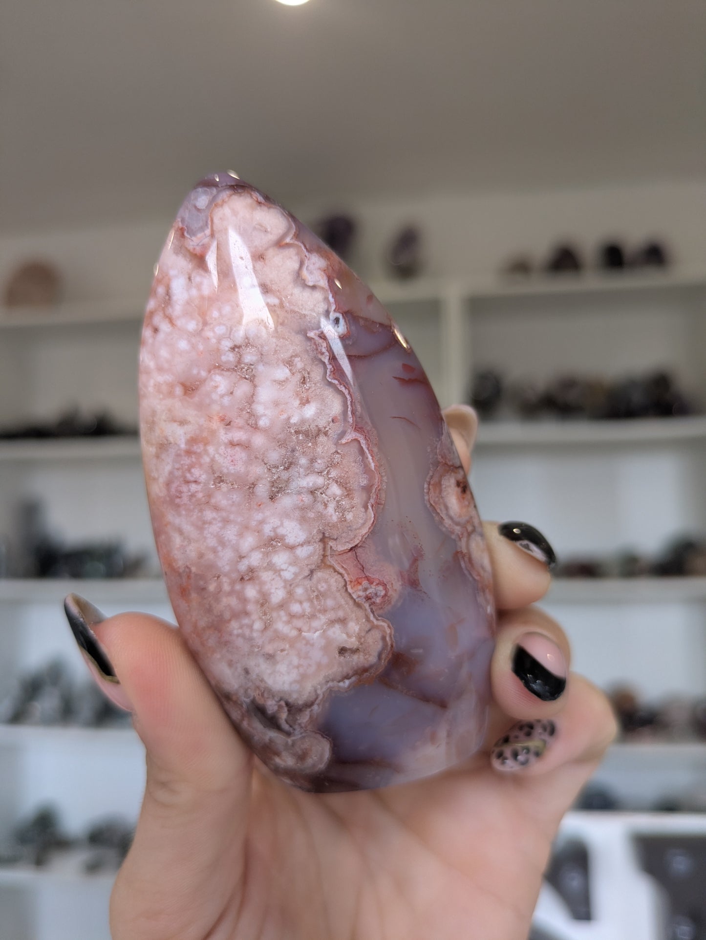 Carnelian X flower agate teardrop ✨