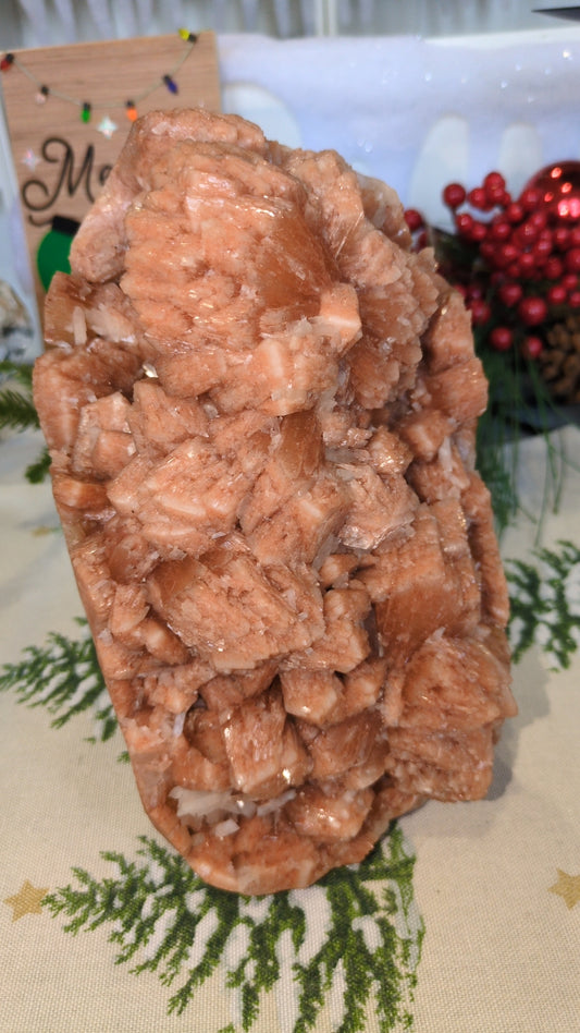 XL red Stilbite with peach Stilbite