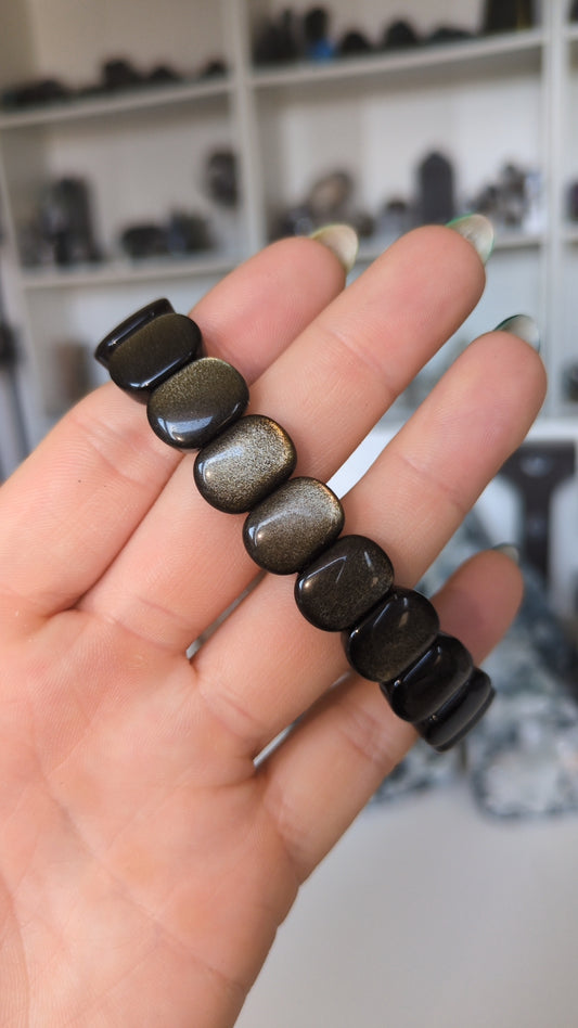 Golden obsidian bangle ✨