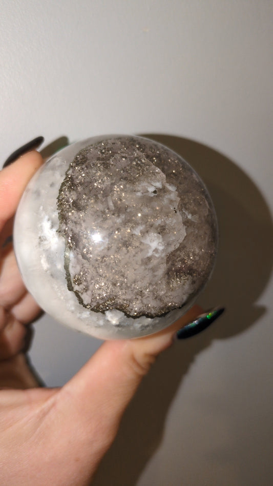 Pyrite & flourite sphere ✨