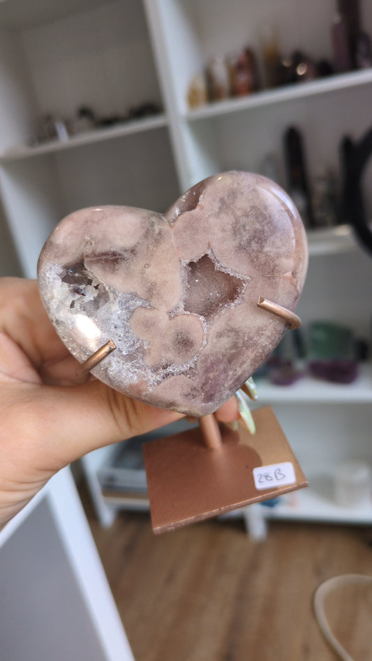 Pink amethyst druzy heart ❤️