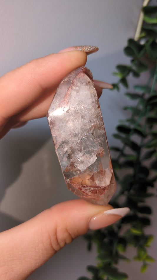 Red hematite & green chlorite included quartz ✨