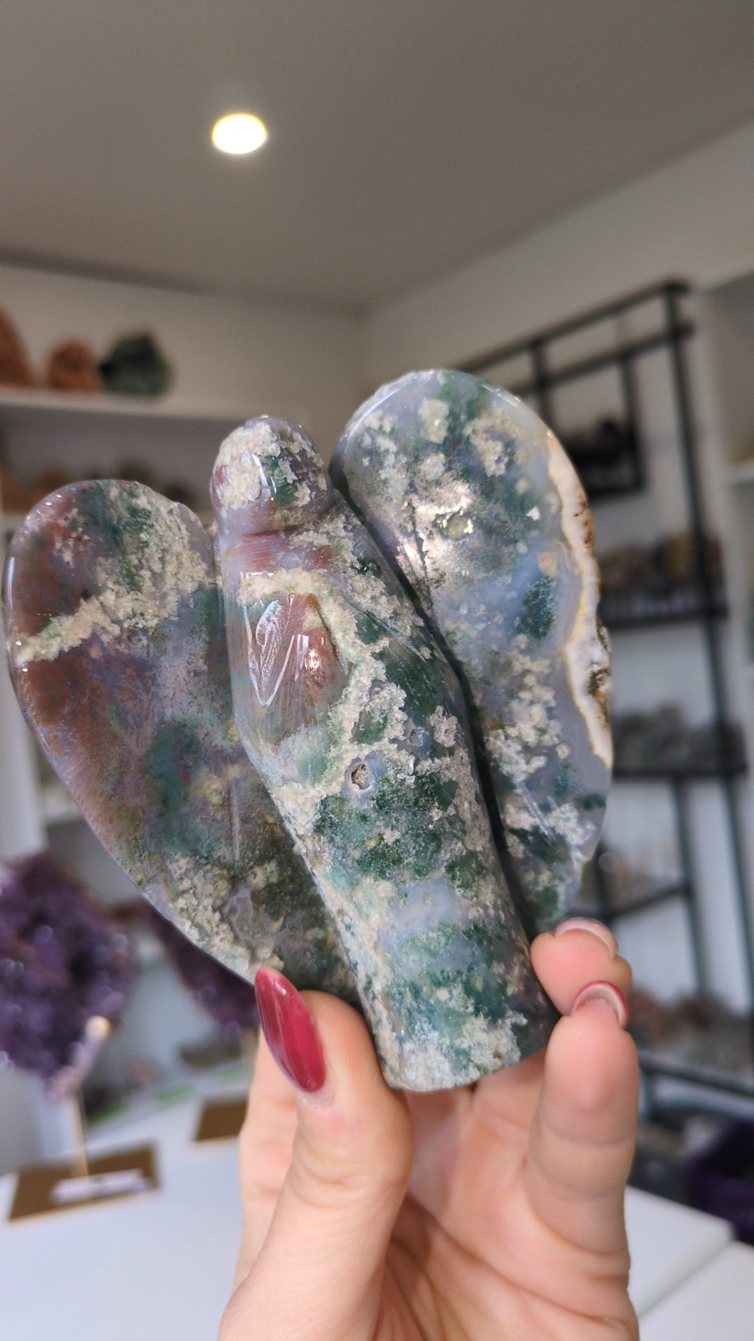 Moss agate / Jasper angel ✨