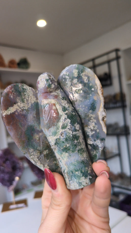 Moss agate / Jasper angel ✨