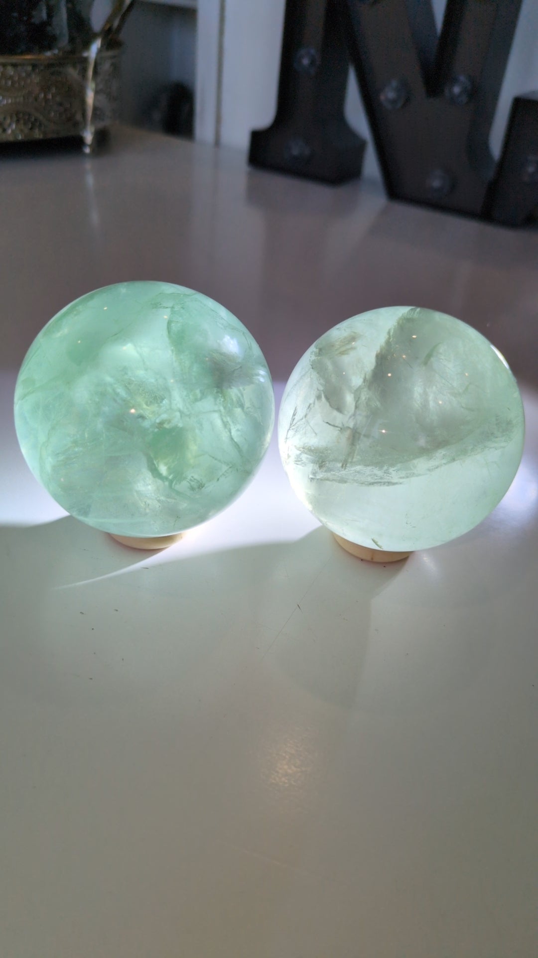 Green flourite spheres ✨