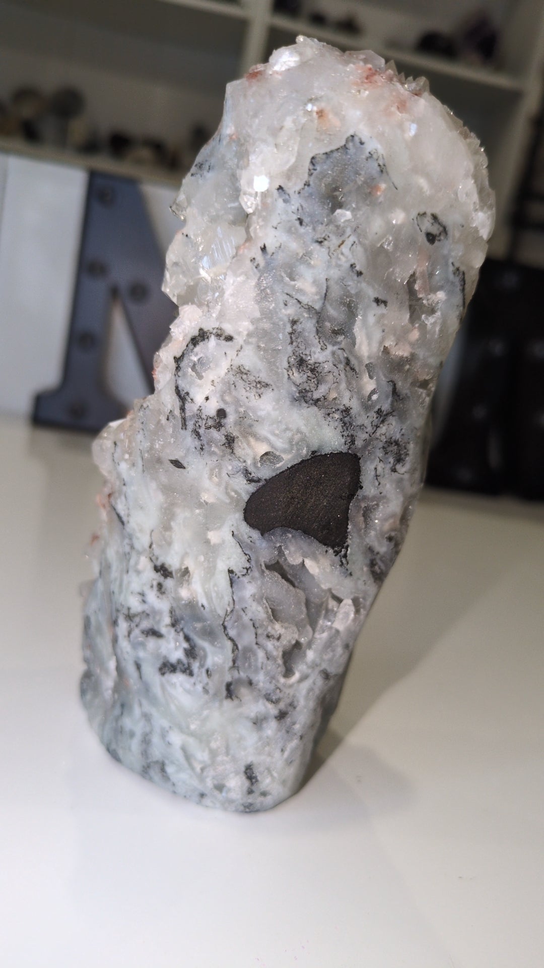 Diamond Apophyllite & hematite ✨A