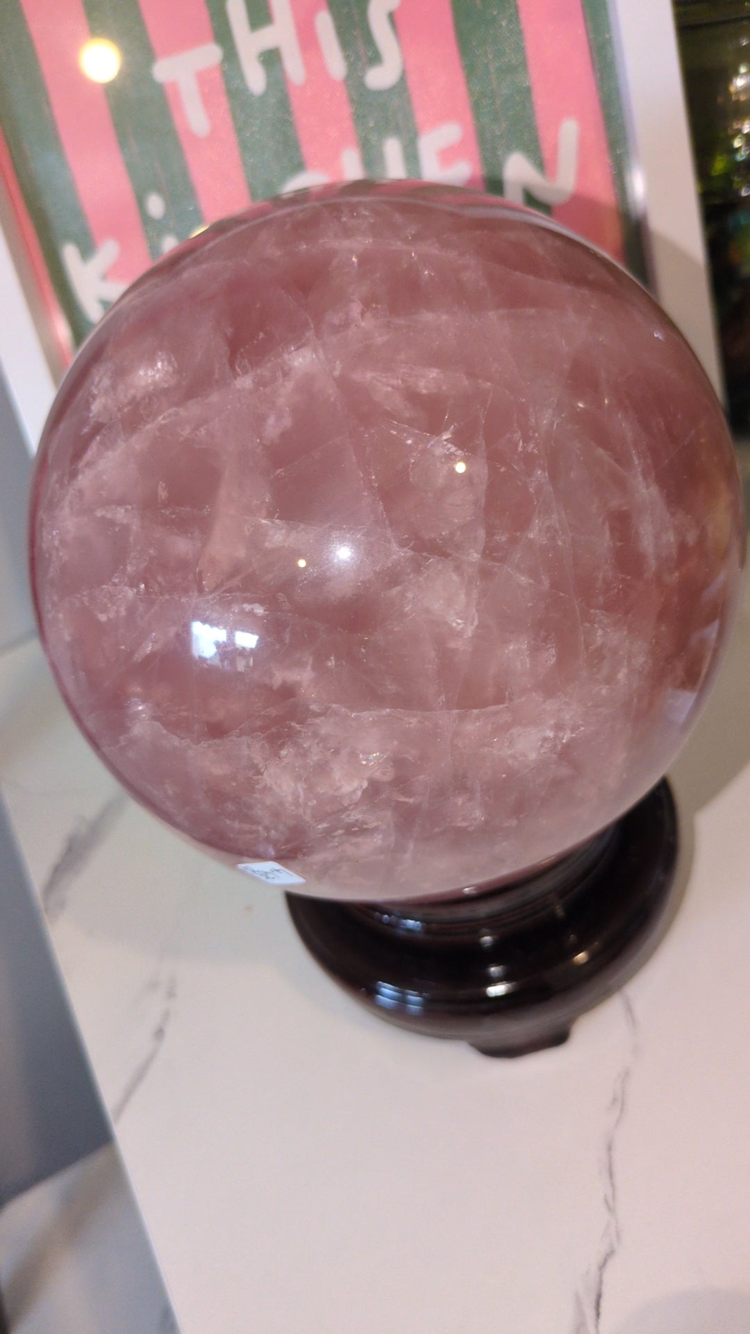 XXL Dark rose quartz sphere ✨