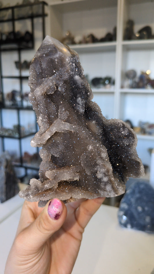 Black and grey chalcedony tower ✨ B